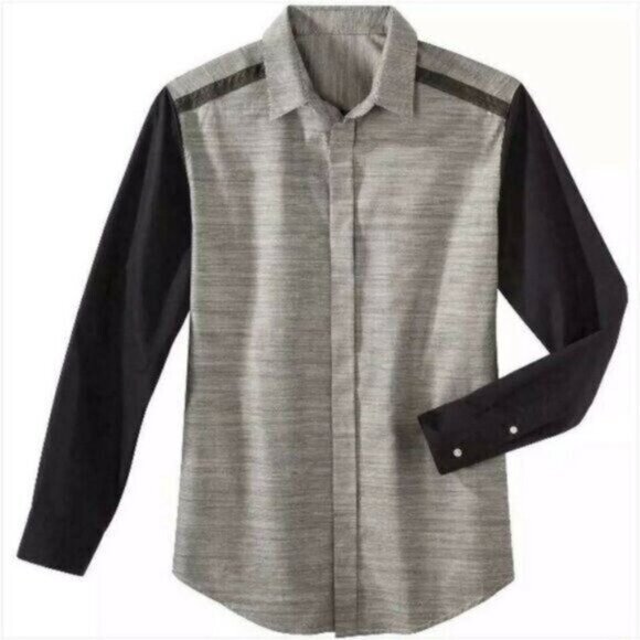 3.1 Phillip Lim for Target Gray Button Down Men's Shirt Long Sleeve Size Small - Picture 2 of 3